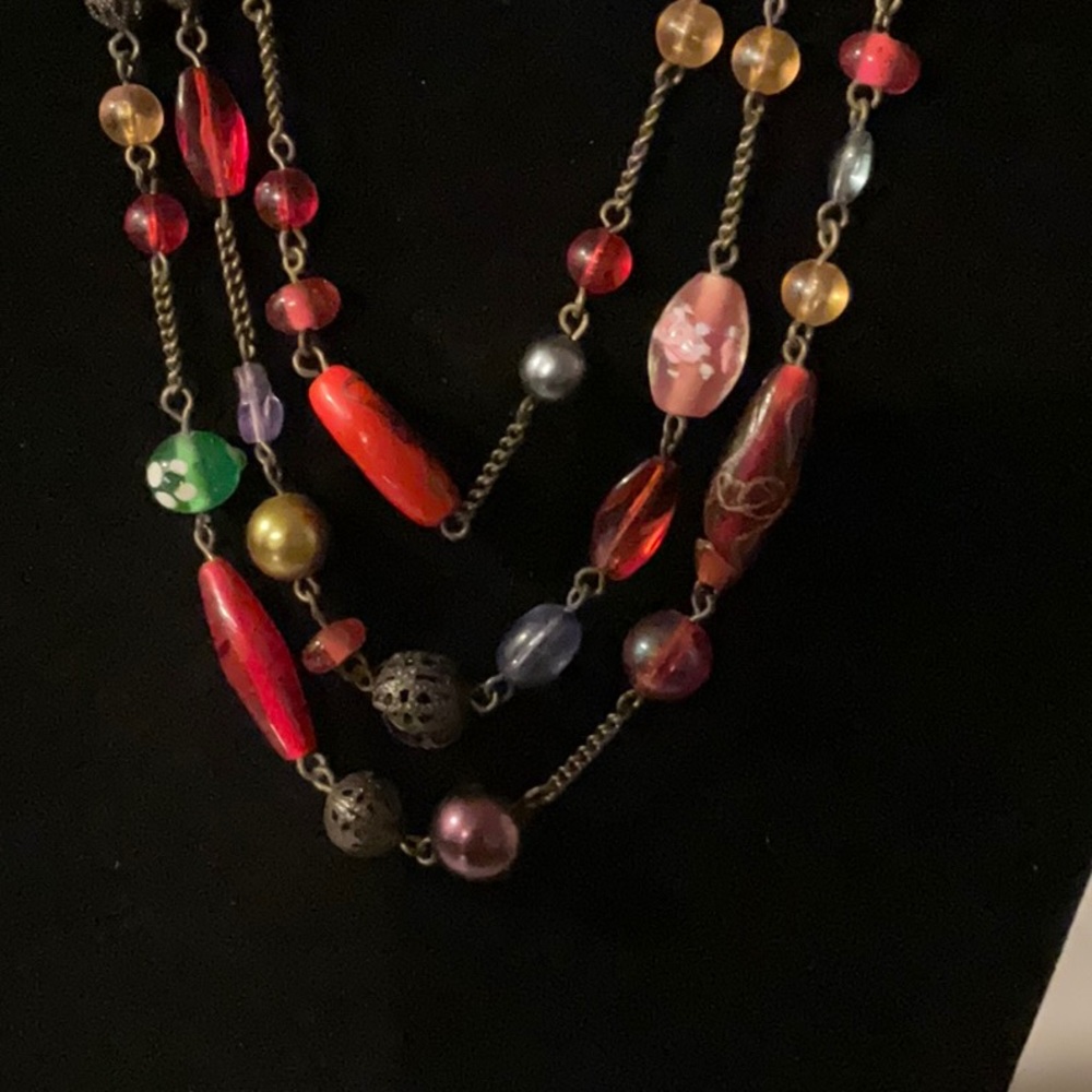Vintage Avon Three Strand Necklaces & earrings